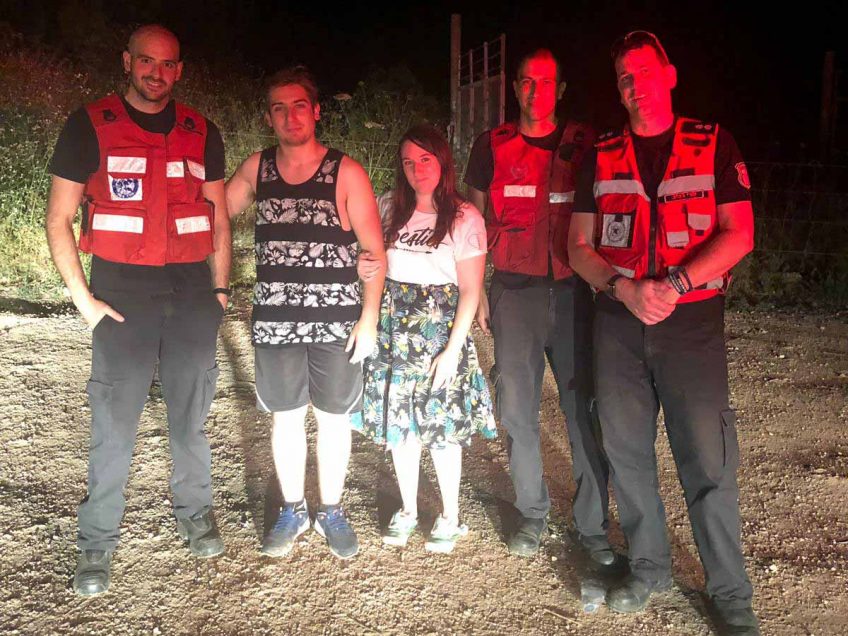 חולצו זוג מטיילים שאיבדו את דרכם בנחל תבור חולצו זוג מטיילים שאיבדו את דרכם בנחל תבור