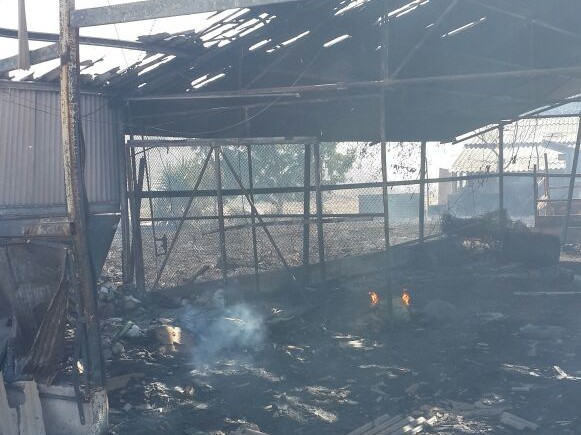 מחסן נשרף כליל במושב ברק מחסן נשרף כליל במושב ברק