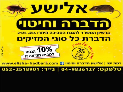 סובלים מנמלים ומקקים? קבלו קופון! סובלים מנמלים ומקקים? קבלו קופון!