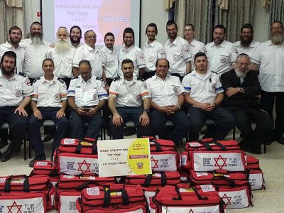 "באתם עם אש בעיניים": הסתיים קורס חובשים למתנדבים חדשים בסניף הצלה גלבוע במד"א