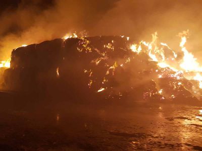 גלבוע: המתבן של קיבוץ בית אלפא עלה באש