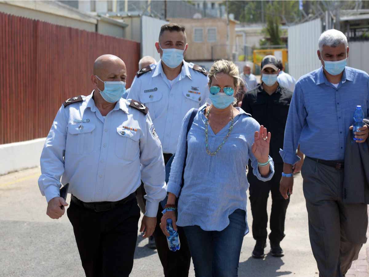 ועדת הפנים בביקור בכלא מגידו צילום: דוברות שב"ס