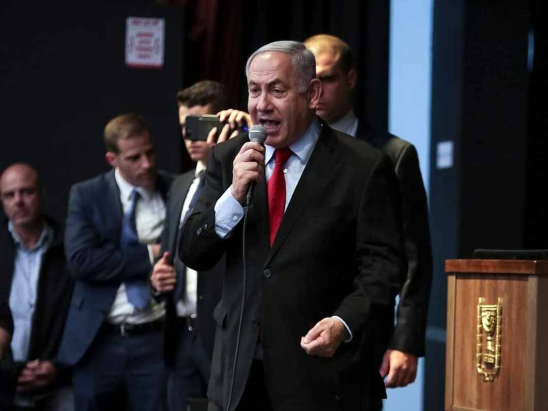 בנימין נתניהו בעדשה של יונתן, בעת ביקורו בעפולה. צילום: יונתן שדה