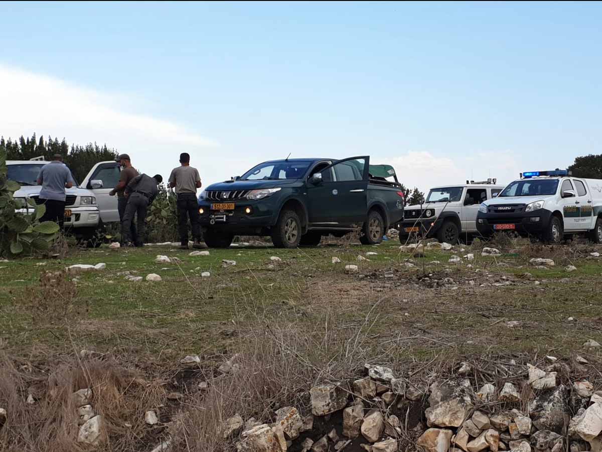 תפיסת שלושת החשודים בשוד העתיקות בתל מגידו. צילום: דוברות