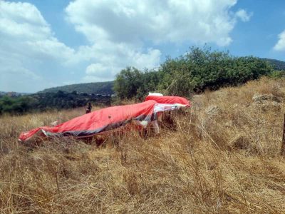 הרוג בהתרסקות מצנח רחיפה בסמוך להר תבור